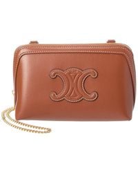 Celine - Logo Leather Crossbody - Lyst