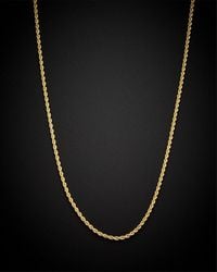 Italian Gold - 14k Hollow Rope Necklace - Lyst