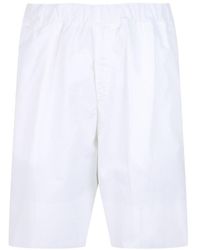 McQueen - Wide Leg Pajama Shorts - Lyst
