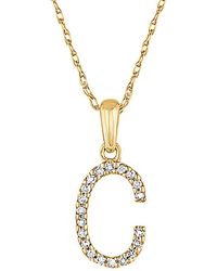 Sabrina Designs 14k Diamond A-z Initial Necklace (a-z) - Metallic