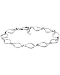Italian Silver - Open Links Bracelet - Lyst