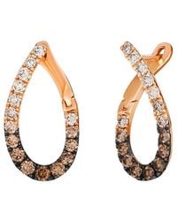 Le Vian - Ombre 14K Rose 0.89 Ct. Tw. Diamond Drop Earrings - Lyst