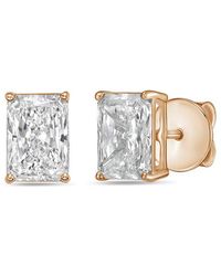 Diana M. Jewels - Diana M. 14K Rose 12.00 Ct. Tw. Lab-Grown Diamond Stud Earrings - Lyst