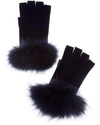 Sofiacashmere - Sofiacashmere Fingerless Cashmere Gloves - Lyst