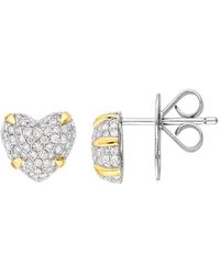 HAWLEY ST - 14K 0.62 Ct. Tw. Diamond Heart Earrings - Lyst
