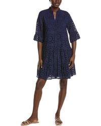 Anne Klein - Stand Collar Tiered Shirtdress - Lyst