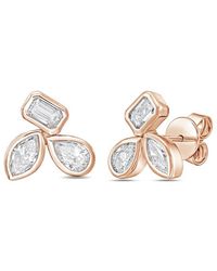 Diana M. Jewels - Diana M. 14K Rose 10.00 Ct. Tw. Lab-Grown Diamond Stud Earrings - Lyst