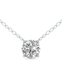 Lab Grown Diamonds - 14K 0.50 Ct. Tw. Lab Grown Diamond Necklace - Lyst