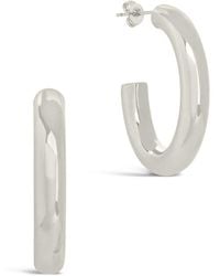Sterling Forever - Stainless Steel Rory Hoops - Lyst