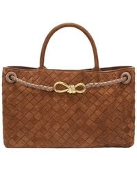 Tiffany & Fred Paris - Tiffany And Fred Paris Woven Suede Leather Top Handle Satchel - Lyst