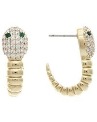 Rivka Friedman - 18K Plated Cz Huggie Earrings - Lyst