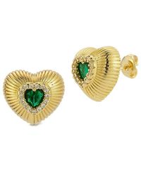 Sphera Milano - 18K Plated Cz Earrings - Lyst