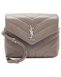 Saint Laurent - Beige Matelasse Calfskin Monogram Loulou Toy Crossbody (authentic Pre-loved) - Lyst