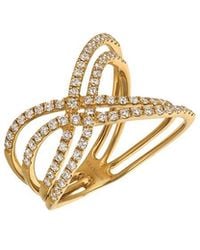 Le Vian - Le Vian Vanilla And Honey Gladiator 14k 0.64 Ct. Tw. Diamond Half-eternity Cocktail Ring - Lyst