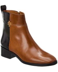 Tory Burch Colton Leather Bootie in Black Lyst