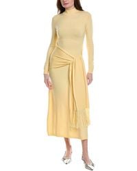 Lela Rose - Wool-Blend Wrap Dress - Lyst