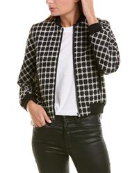 Maje Gingham Jacket - Black