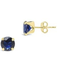 Sterling Forever - 14K Over Cz Stud Earrings - Lyst