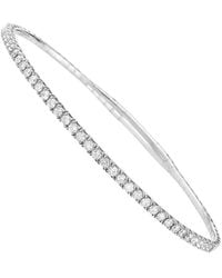 Forever Creations Signature - Forever Creations 14K 4.00 Ct. Tw. Lab Grown Diamond Flexible Bangle Bracelet - Lyst