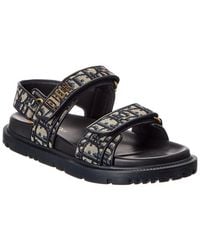 Dior - Act Oblique Canvas & Leather Sandal - Lyst