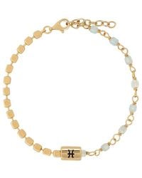 Karma and Luck - Zodiac Plated Aquamarine Beaded Bracelet - Lyst