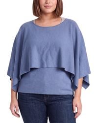 Anne Klein - Plus Sweater Cape Top - Lyst