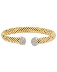 Meshmerise - 18K Over 0.20 Ct. Tw. Diamond Bangle Bracelet - Lyst