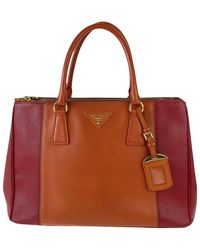Prada - Saffiano Leather Triangle Logo Tote (Authentic Pre-Loved) - Lyst