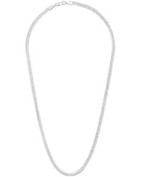 Sterling Forever - Herringbone Chain Necklace - Lyst