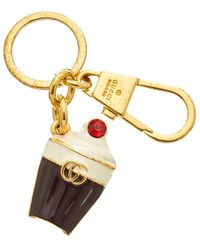 Gucci - Double G Enamel Ice Cream Keychain - Lyst