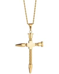 Eye Candy LA - Tail Cross Pendant Drop Necklace - Lyst