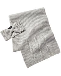 Badgley Mischka - Cable-knit Headband & Scarf Set - Lyst