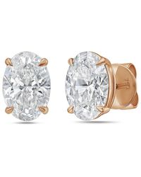 Diana M. Jewels - Diana M. 14K Rose 1.00 Ct. Tw. Lab-Grown Diamond Earrings - Lyst