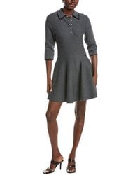 Maje - Knitted Wool-blend Polo Dress - Lyst