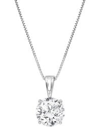 Lab Grown Diamonds - 14k 2.50 Ct. Tw. Lab Grown Diamond Solitaire Pendant Necklace - Lyst
