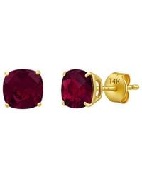 MaxColor - 14K 2.10 Ct. Tw. Lab-Grown Created Ruby Stud Earrings - Lyst