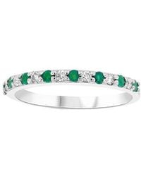Suzy Levian - 14k 0.35 Ct. Tw. Diamond & Emerald Ring - Lyst