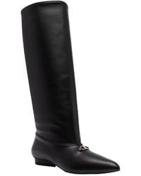 Ferragamo - Gancini Leather Knee-High Boot - Lyst