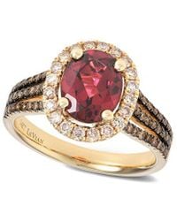 Le Vian - Le Vian Vivids 14K Rose 2.32 Ct. Tw. Diamond & Rhodolite Ring - Lyst