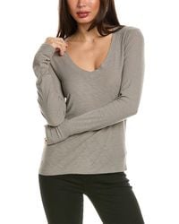 James Perse - Relaxed V-neck T-shirt - Lyst