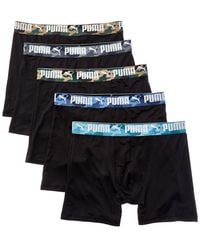 PUMA - Set Of 5 Camo Waistband Boxer Brief - Lyst