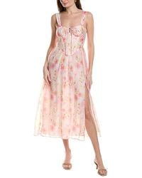 Bardot - Esra Printed Midi Dress - Lyst