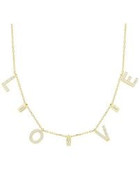 Sphera Milano - 18K Over Cz Love Charm Necklace - Lyst