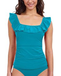 Gottex - Tutti Frutti Square Neck Ruffle Tankini - Lyst