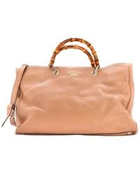 Gucci - Leather Bamboo Shopper Tote Large (Authentic Pre-Loved) - Lyst