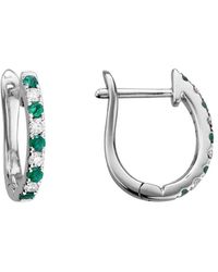 Diamond Select Cuts - 14k 0.38 Ct. Tw. Diamond & Emerald Earrings - Lyst