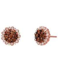 Le Vian - Le Vian Chocolate Cluster 14k Rose Gold 1.43 Ct. Tw. Diamond Earrings - Lyst