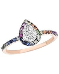 Diana M. Jewels - Fine Jewelry 14k Rose Gold 0.40 Ct. Tw. Diamond & Sapphire Ring - Lyst