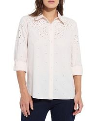 Lyssé - Zelie Eyelet Embroidered Shirt - Lyst