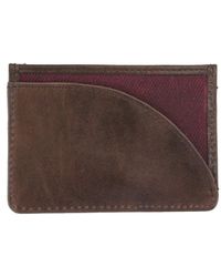The British Belt Company Langdale Leather Card Holder - Red